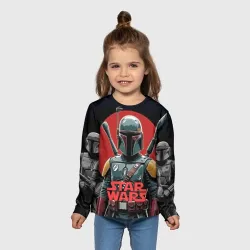 Детский лонгслив 3D Boba Fett звездные войны - фото 2