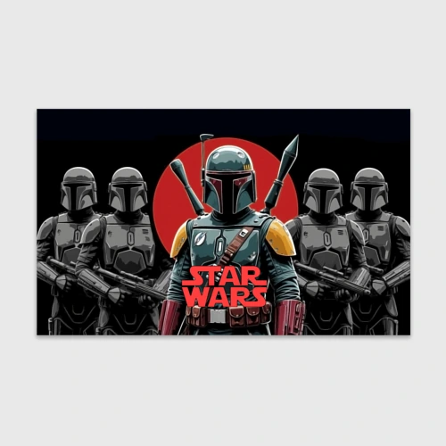 Бумага для упаковки 3D Boba Fett звездные войны