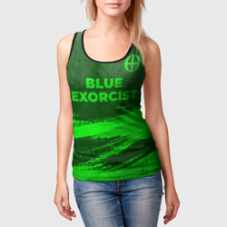 Женская майка 3D Blue Exorcist - green gradient посередине - фото 2