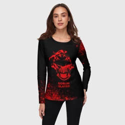 Женский лонгслив 3D Goblin Slayer - red gradient - фото 2