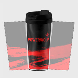 Термокружка-непроливайка Powerwolf - red gradient посередине - фото 2