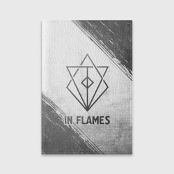 Обложка для паспорта матовая кожа In Flames - white gradient