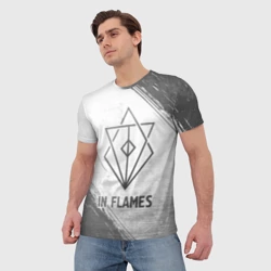 Мужская футболка 3D In Flames - white gradient - фото 2