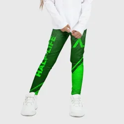 Детские леггинсы 3D Half-Life - green gradient вертикально - фото 2