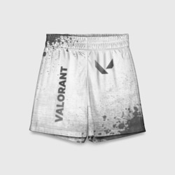 Детские спортивные шорты 3D Valorant - white gradient вертикально