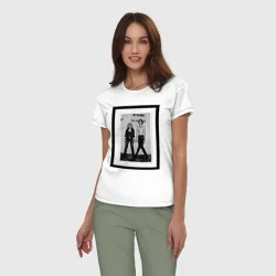 Женская пижама с белой футболкой хлопок Сид Вишес sex pistols  - фото 2