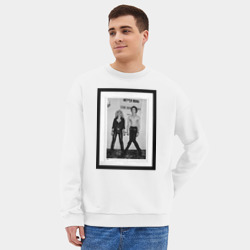 Мужской свитшот oversize без начеса хлопок Сид Вишес sex pistols  - фото 2