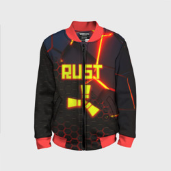 Детский бомбер 3D Rust hexagon краски