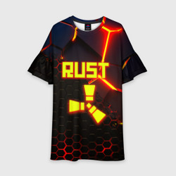 Детское платье 3D Rust hexagon краски
