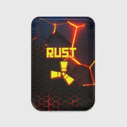 Картхолдер Magsafe магнитный Rust hexagon краски