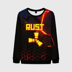 Мужской свитшот 3D Rust hexagon краски