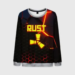 Мужской свитшот 3D Rust hexagon краски