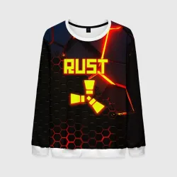 Мужской свитшот 3D Rust hexagon краски