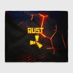 Плед 3D Rust hexagon краски