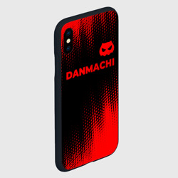 Чехол для iPhone XS Max матовый DanMachi - red gradient посередине - фото 2