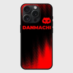 Чехол силиконовый для Apple iPhone 15 Pro матовый DanMachi - red gradient посередине