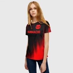 Женская футболка 3D DanMachi - red gradient посередине - фото 2