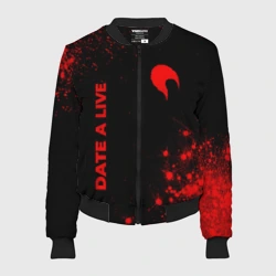 Женский бомбер 3D Date A Live - red gradient вертикально