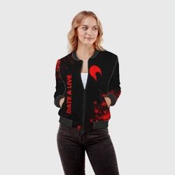 Женский бомбер 3D Date A Live - red gradient вертикально - фото 2