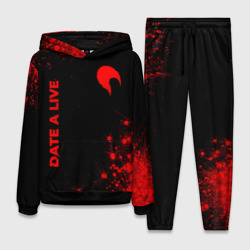 Женский костюм с толстовкой 3D Date A Live - red gradient вертикально