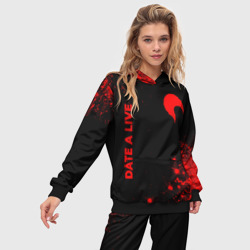 Женский костюм с толстовкой 3D Date A Live - red gradient вертикально - фото 2