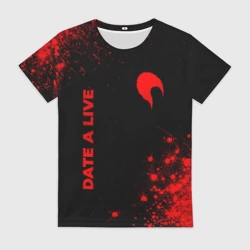 Женская футболка 3D Date A Live - red gradient вертикально