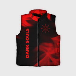 Детский жилет утепленный 3D Dark Souls - red gradient вертикально