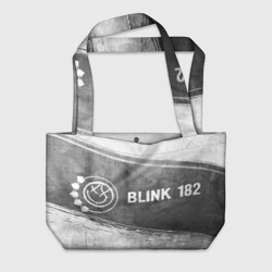 Пляжная сумка 3D Blink 182 - grey gradient по-горизонтали