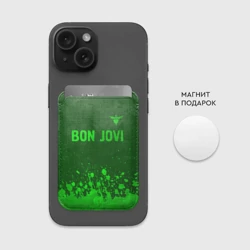 Картхолдер Magsafe магнитный Bon Jovi - green gradient посередине - фото 2
