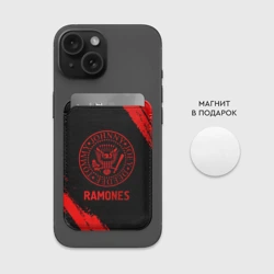 Картхолдер Magsafe магнитный Ramones - red gradient - фото 2