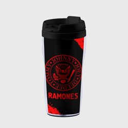 Термокружка-непроливайка Ramones - red gradient