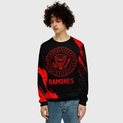 Мужской свитшот 3D Ramones - red gradient - фото 2