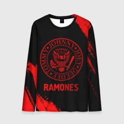 Мужской лонгслив 3D Ramones - red gradient