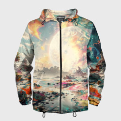 Мужская ветровка 3D Светлая экзотическая планета