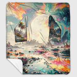 Плед с рукавами Светлая экзотическая планета