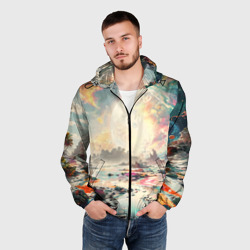 Мужская ветровка 3D Светлая экзотическая планета - фото 2