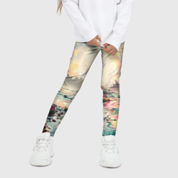 Детские леггинсы 3D Светлая экзотическая планета - фото 2