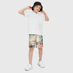 Детские спортивные шорты 3D Светлая экзотическая планета - фото 2