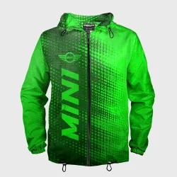 Мужская ветровка 3D Mini - green gradient по-вертикали