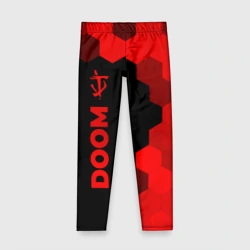 Детские леггинсы 3D Doom - red gradient по-вертикали