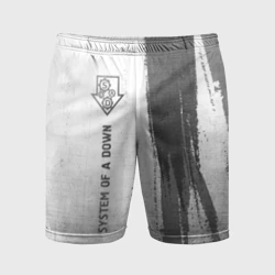 Мужские шорты спортивные System of a Down - white gradient по-вертикали