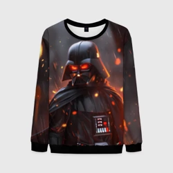 Мужской свитшот 3D Дарт Вейдер искры на фоне