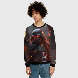 Мужской свитшот 3D Дарт Вейдер искры на фоне - фото 2