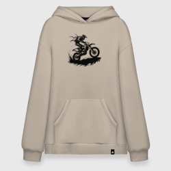 Худи SuperOversize хлопок Черный мотокросс
