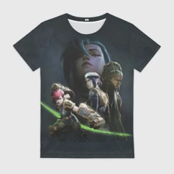 Женская футболка 3D Аркейн персонажи