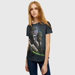 Женская футболка 3D Аркейн персонажи - фото 2