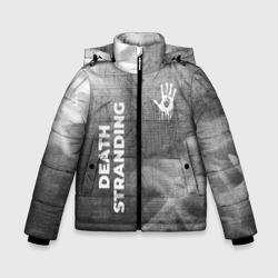 Зимняя куртка для мальчиков 3D Death Stranding - grey gradient вертикально