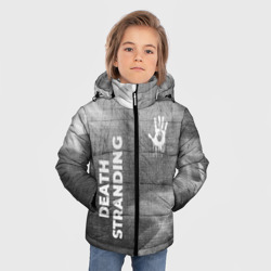 Зимняя куртка для мальчиков 3D Death Stranding - grey gradient вертикально - фото 2