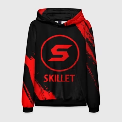 Мужская толстовка 3D Skillet - red gradient