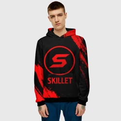 Мужская толстовка 3D Skillet - red gradient - фото 2